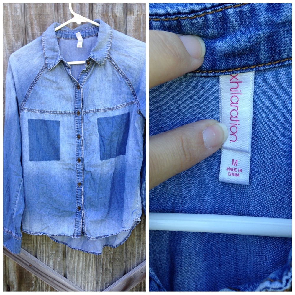 Medium Xhilaration light denim shirt